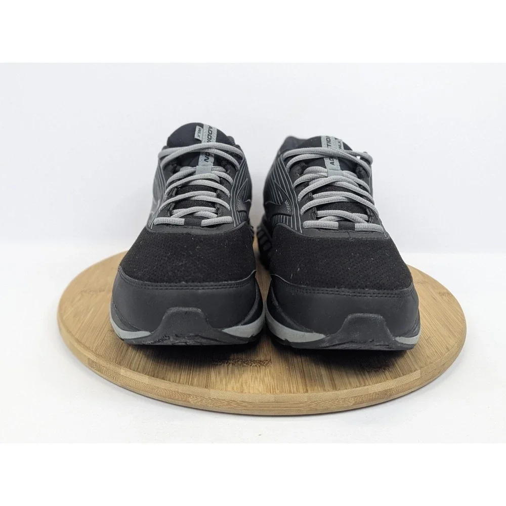 Brooks Mens 12.5 2E Wide Shoes Addiction Walker Black Suede Gray Walking Sneaker